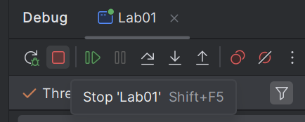 Stop button