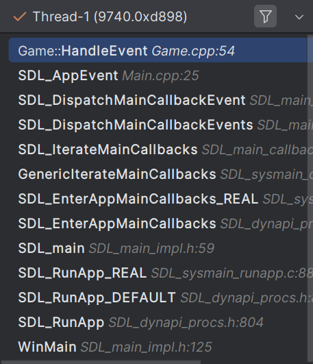 Call stack view