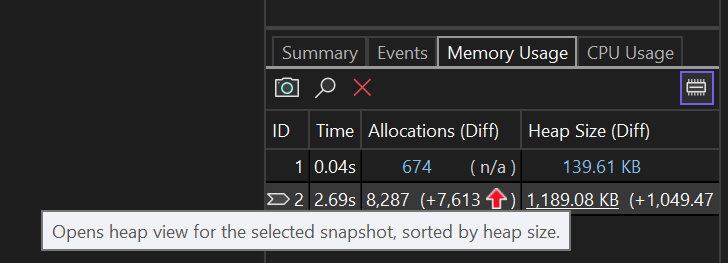 Heap Size (Diff)